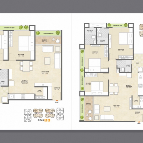 3BHK Block-B & C Sahajanand Shyam