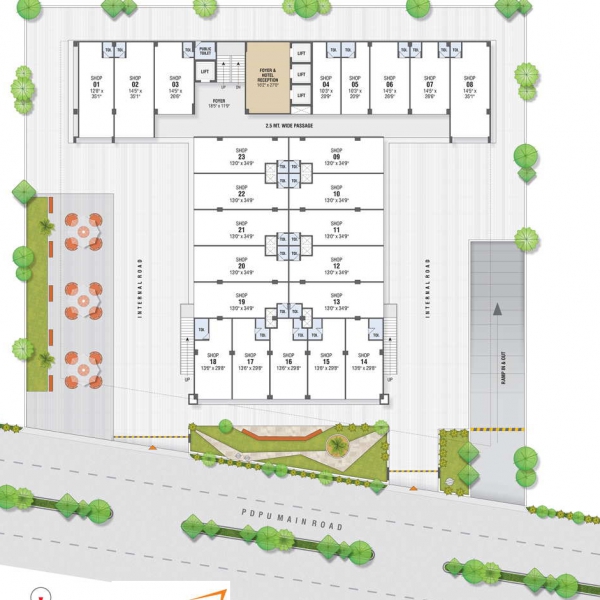 Ground Floor Plan Shreeji Elixir